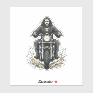 Vintage Engraving Motorcycle Rider Vector Design_1