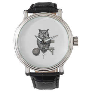 Vintage Engraving Owl Soccer Coach Shirt Design_1 Watch