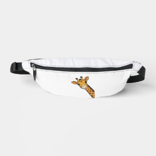 Vintage Engraving Peeking Giraffe Shirt Design_1 Bum Bags