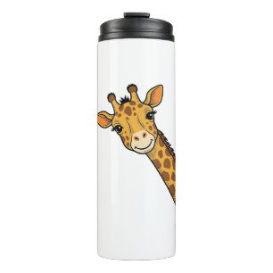 Vintage Engraving Peeking Giraffe Shirt Design_1 Thermal Tumbler
