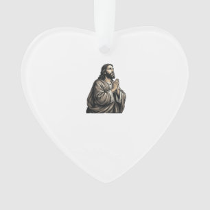 Vintage Engraving Praying Man Religious Shirt Desi Ornament
