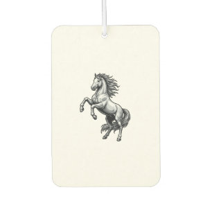 Vintage Engraving Rearing Horse Vector Design_1 Car Air Freshener