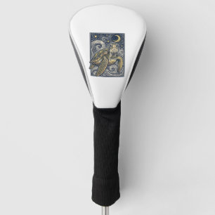 Vintage Engraving Sea Turtle Starry Night Golf Head Cover