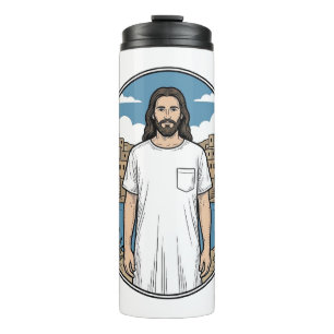 Vintage Engraving Spiritual Figure Scenic T-Shirt Thermal Tumbler