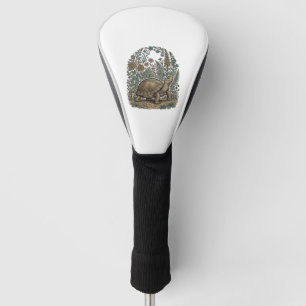 Vintage Engraving Turtle Botanical Garden Golf Head Cover
