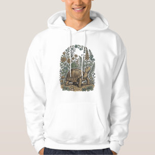 Vintage Engraving Turtle Botanical Garden Hoodie