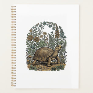 Vintage Engraving Turtle Botanical Garden Planner