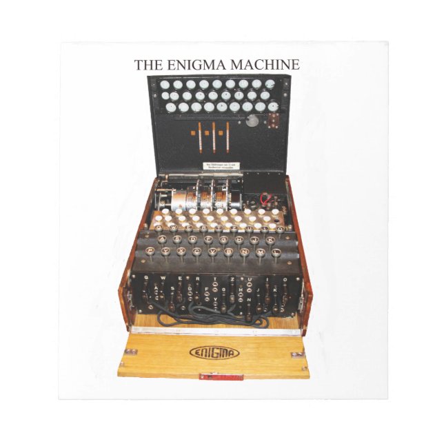 Vintage Enigma machine military secret codes Notepad (Front)
