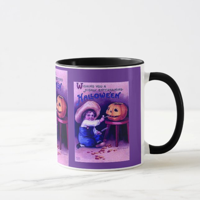 Vintage Entertaining Halloween Mug (Right)