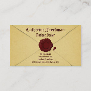 Vintage Envelope Antique Dealer Business Cards