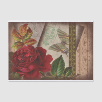 Vintage Ephemera Collage Shabby Chic Decoupage Tissue Paper