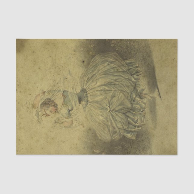 Vintage Ephemera Dancer Tissue Paper (Front)