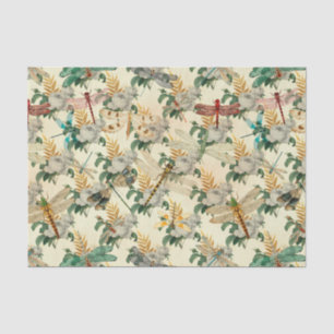 Vintage Ephemera Dragonfly Tissue Paper