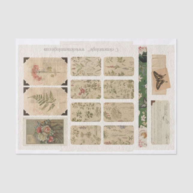 Vintage Ephemera No.2 Tissue Paper (Front)