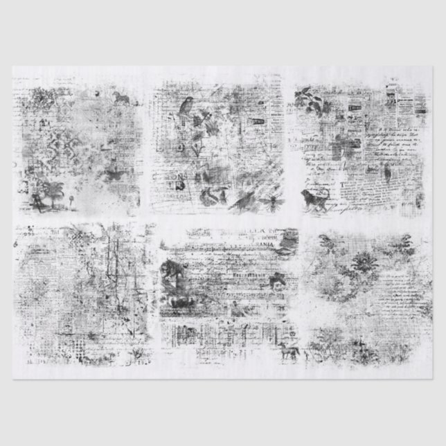 Vintage Ephemera Tissue or Decoupage Paper (Front)