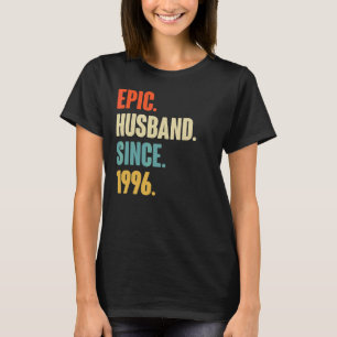 Vintage Epic Husband Since 1996 26th Wedding Anive T-Shirt