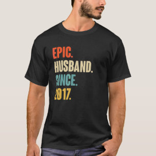 Vintage Epic Husband Since 2017 5th Wedding Aniver T-Shirt