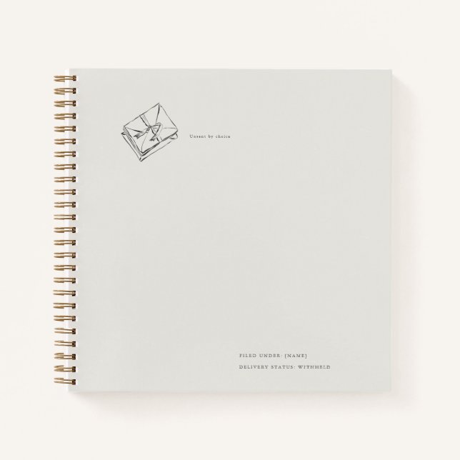 Vintage Epistolary Aesthetic Notebook (Front)