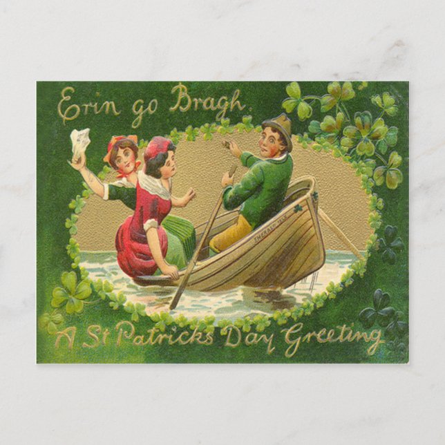 Vintage Erin Go Bragh St Patrick's Day Card (Front)