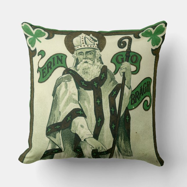 Vintage - Erin Go Bragh - St. Patrick's Greetings Cushion (Front)