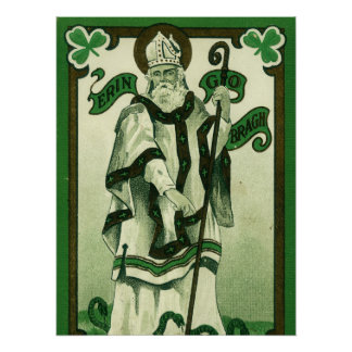 Vintage - Erin Go Bragh - St. Patrick's Greetings Poster