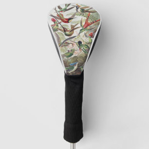 Vintage Ernst Haeckel Colourful Hummingbird Poster Golf Head Cover