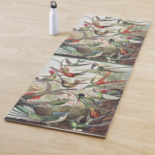 Vintage Ernst Haeckel Colourful Hummingbird Poster Yoga Mat