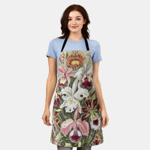 Vintage Ernst Haeckel Orchid Botanical Print Apron