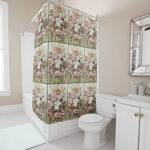 Vintage Ernst Haeckel Orchid Botanical Print Shower Curtain
