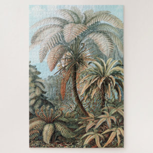 Vintage Ernst Haeckel Palm Trees Poster Jigsaw Puzzle