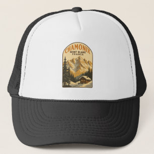 Vintage Escape to Chamonix Mont Blanc Trucker Hat
