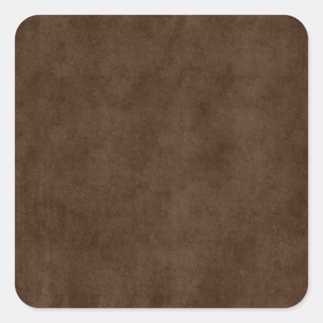 Vintage Espresso Dark Brown Parchment Antique Square Sticker (Front)