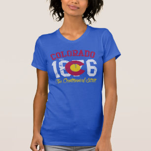 Vintage Est 1876 Colorado Centennial State Flag T-Shirt