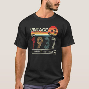 Vintage Est 1937 85th Birthday  85 Years Old T-Shirt