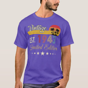 Vintage Est 1943 Limited Edition Birthday T-Shirt