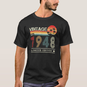 Vintage Est 1948 74th Birthday  74 Years Old T-Shirt