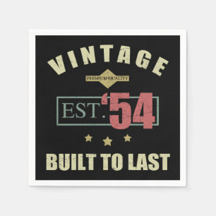 Vintage Est. 1954 70th Birthday Napkin