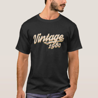 Vintage Est 1980 - 40th Birthday Gift For 40 Year  T-Shirt
