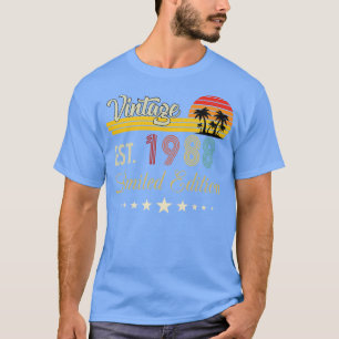 Vintage Est 1988 Limited Edition Birthday T-Shirt