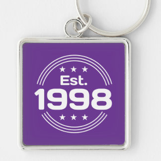 Vintage Est. 1998 Limited Edition Text Key Ring