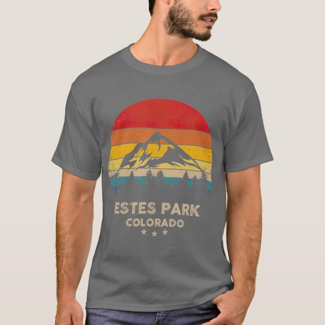 Vintage Estes Park  Park Retro Souvenir T-Shirt (Front)