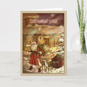 Vintage Estonian Rõõmsaid Pühi Christmas Card