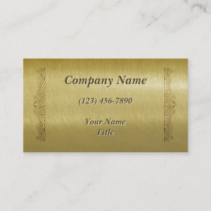 Vintage Etched Brass Business Card