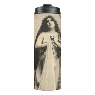 Vintage Ethereal Goddess Postcard Thermal Tumbler