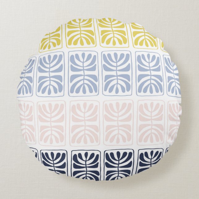 Vintage ethnic seamless  round cushion (Front)