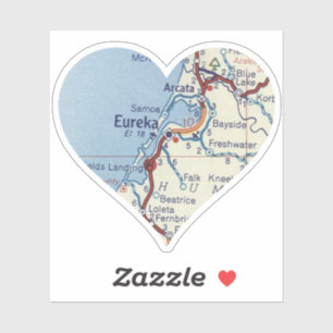 Vintage Eureka CA Map