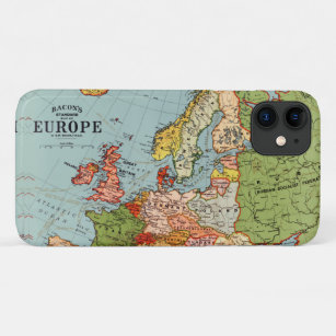 Vintage Europe 20th Century Bacon's Standard Map Case-Mate iPhone Case