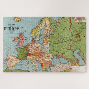 Vintage Europe 20th Century Bacon's Standard Map Jigsaw Puzzle