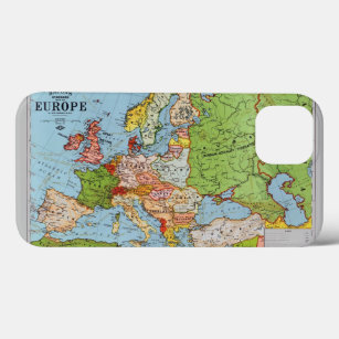 Vintage Europe 20th Century General Map iPhone 13 Case