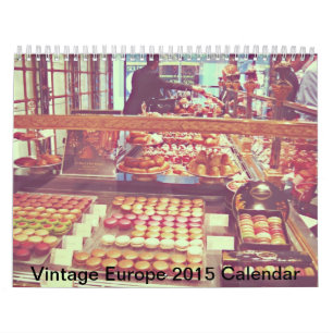 Vintage Europe scenery architecture Calendar 2015